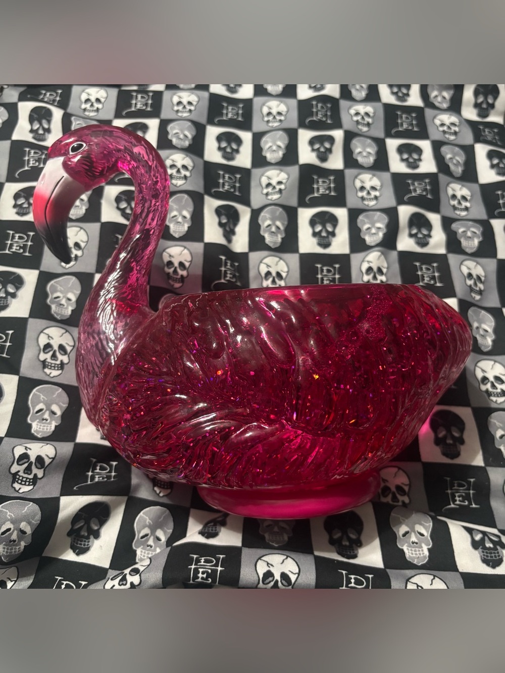 Bath & Body Works Light Up Pink Glitter Flamingo Candle Holder